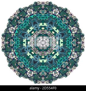 Mandala, ruota tracheata design mehndi Illustrazione Vettoriale
