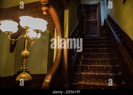 Foto interne della Winchester Mystery House a San Jose California Foto Stock