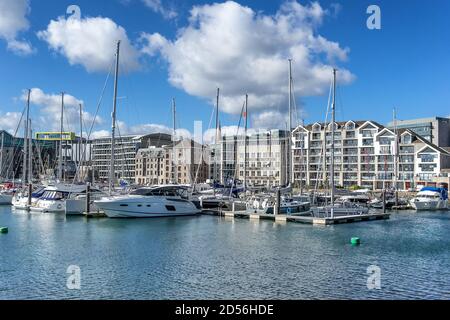 Porto di Sutton Marina a Plymouth, Devon Foto Stock