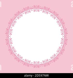 Ornamento geometrico. Cornice rotonda in stile vintage. EPS10 Illustrazione Vettoriale