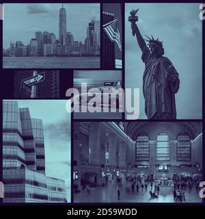 New York Montage Foto Stock