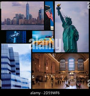 New York Montage Foto Stock