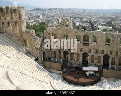 Odeon Herodes Atticus ad Atene Foto Stock