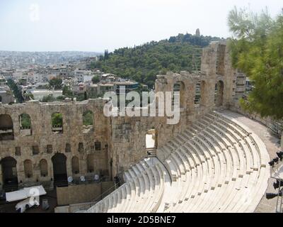 Anfiteatro romano di Erode Attico ad Atene Grecia Foto Stock