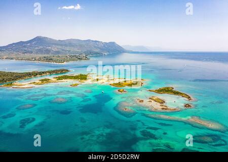 Impressionante Lichadonisia, le Bahamas greche, nel Nord Euboea, Grecia. Foto Stock