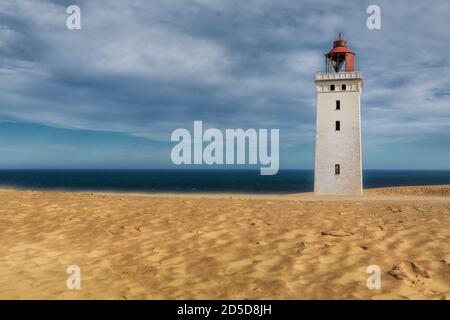 Rubjerg Knude Fyr (faro), Jutland del Nord, Danimarca Foto Stock