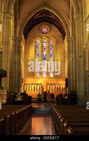 Interno della Cattedrale della Santissima Trinità. È una delle due cattedrali di Bermuda. Stile gotico revival. Foto Stock