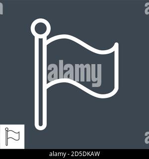 Contrassegna icona vettore linea sottile Illustrazione Vettoriale