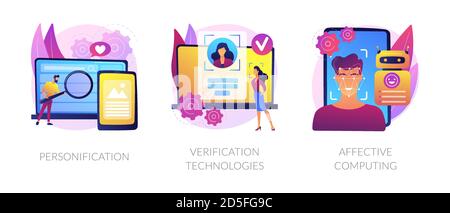 Illustrazioni vettoriali astratte sull'accesso ai dati e sull'esperienza dell'utente. Illustrazione Vettoriale