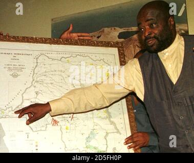 La Repubblica Democratica del Congo Mappa Politico con capitale Kinshasa, confini nazionali più ...