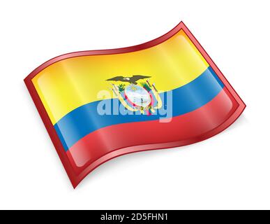 Ecuadoriana icona bandiera. Foto Stock