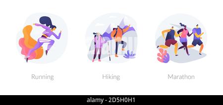 Illustrazioni vettoriali astratte sullo stile di vita sportivo. Illustrazione Vettoriale