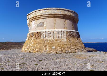 Fornells torre di difesa su Minorca Foto Stock