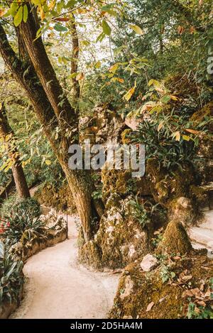 Elementi architettonici del Palazzo di Regaleira (Quinta da Regaleira) Situato a Sintra Foto Stock