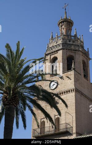 Ronda, España, Hiszpania, Spagna, spagnolo; Iglesia de Santa María la Mayor; Foto Stock