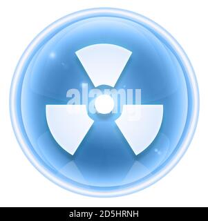 Icona ghiaccio radioattivo, isolata su sfondo bianco. Foto Stock