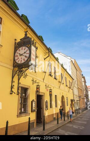 Praha: Pub 'U Fleku' e microbirreria a nove Mesto, New Town, Praha, Prag, Praga, Ceco Foto Stock