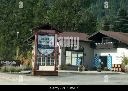 Leavenworth, villaggio bavarese, stato di Washington, Stati Uniti Foto Stock