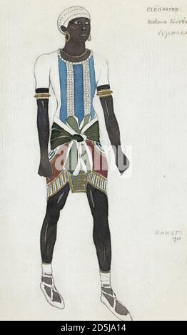 Bakst Leon - Cléopâtre (Arensky) - Costume Design per Nijinsky Come lo Slave - Scuola Russa - 19 ° secolo Foto Stock