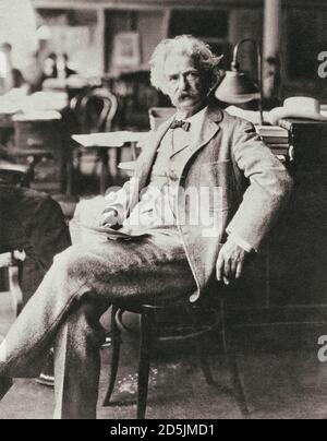 Mark Twayn Samuel Langhorne Clemens (1835 – 1910) è stato un Foto Stock
