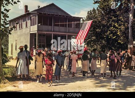 4 luglio 1939. 'Una celebrazione del 4 luglio. Isola di St. Helena, Carolina del Sud. Foto Stock