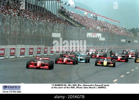 17-MARZO-96. Rio 400, Rio. Alesandro Zanardi ha portato al via la 400. Foto John Marsh / EMPICS. Foto Stock