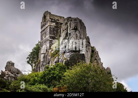 Le rovine dell'atmosfera del 15 ° secolo Roche Rock Hermitage in Cornovaglia. Foto Stock