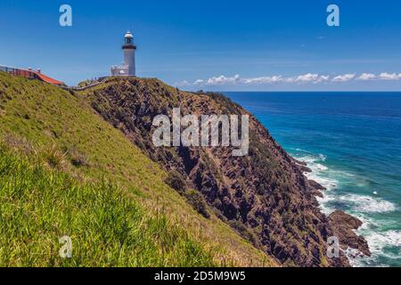 Byron Bay, nuovo Galles del Sud, Australia. Il faro di Cape Byron, che è il punto più orientale dell'Australia continentale. Foto Stock