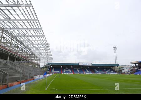 Una vista generale del Boundary Park, casa di Oldham Athletic Foto Stock