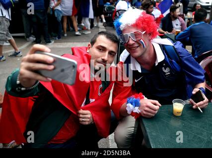 Francia e Albania sostenitori prima del Gruppo UN appuntamento tra Francia e Albania allo Stade Velodrome, 15.06.16. Foto Stock