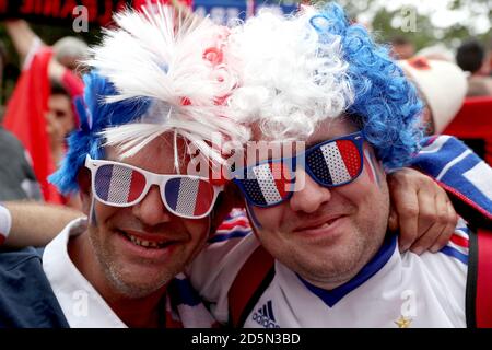 Francia sostenitori prima del Gruppo UN appuntamento tra Francia e Albania allo Stade Velodrome, 15.06.16. Foto Stock