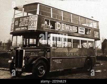 1932 il nuovo LGOC progettato General Motor Bus che aveva 4 ruote e non 6 come suo predecessore Foto Stock