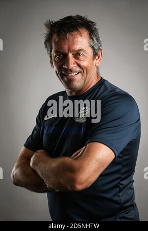 Il manager Southend United Phil Brown durante la funzione responsabili EFL Scatta Foto Stock