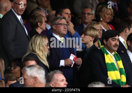Norwich City presidente ed Balls Foto Stock