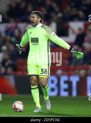 Il Nottingham Forest portiere Vladimir Stojkovic Foto Stock