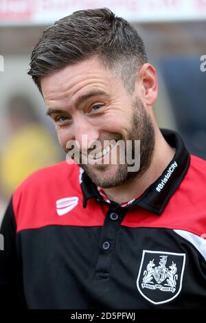 Bristol City capo pullman Lee Johnson Foto Stock