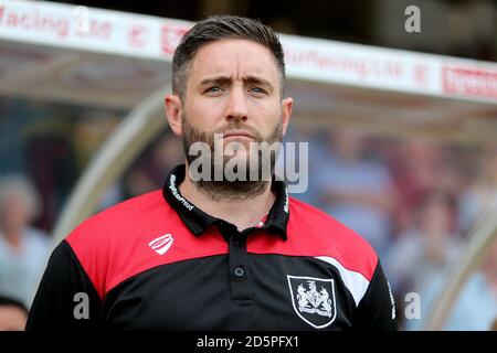 Bristol City capo pullman Lee Johnson Foto Stock
