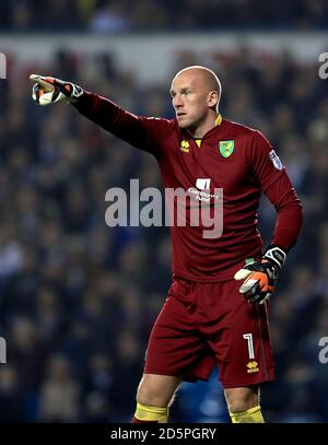 Portiere della città di Norwich John Ruddy Foto Stock