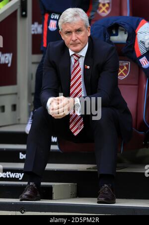 Stoke City manager Mark Hughes Foto Stock