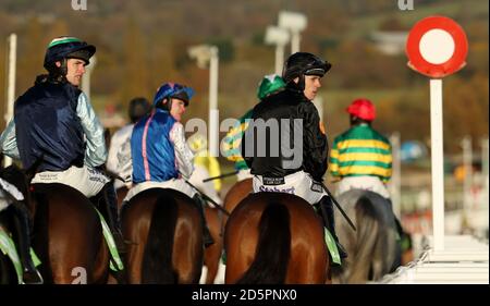 Kevin Jones durante la Domenica aperta all'Ippodromo di Cheltenham Foto Stock