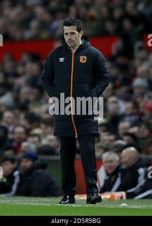 Il manager di Hull City Marco Silva sulla linea di contatto Foto Stock