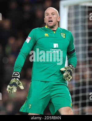 Portiere della città di Norwich John Ruddy Foto Stock