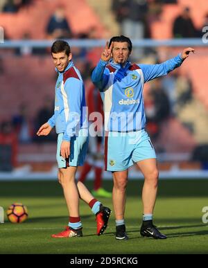 Joey Barton di Burnley si sta riscaldando prima della partita Foto Stock