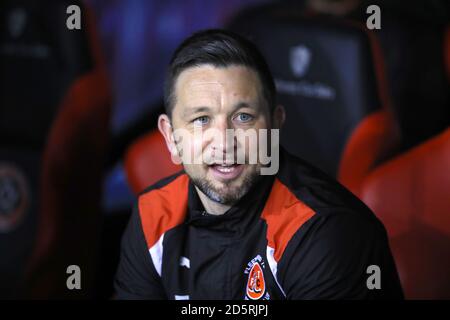 Fleetwood Town prima squadra Coach Barry Nicholson Foto Stock