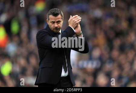 Fulham manager Jokanovic Slavisa prima che il gioco Foto Stock