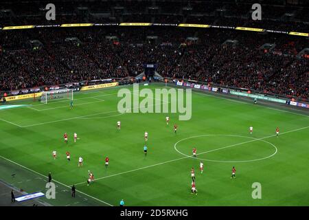 Una vista generale dello stadio di Wembley durante la EFL Cup Finale Foto Stock