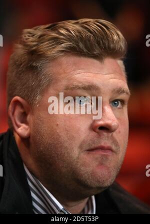 Il direttore di Charlton Athletic Karl Robinson Foto Stock