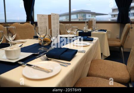 Vista generale del Festival Restaurant Giovedì di San Patrizio Foto Stock