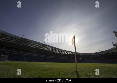 Una vista generale dall'interno di Hampden Park prima del mondo Coppa Qualifyer tra Scozia e Slovenia Foto Stock