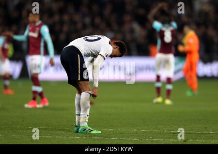 Il DELE agli di Tottenham Hotspur appare espulso dopo il gioco Foto Stock